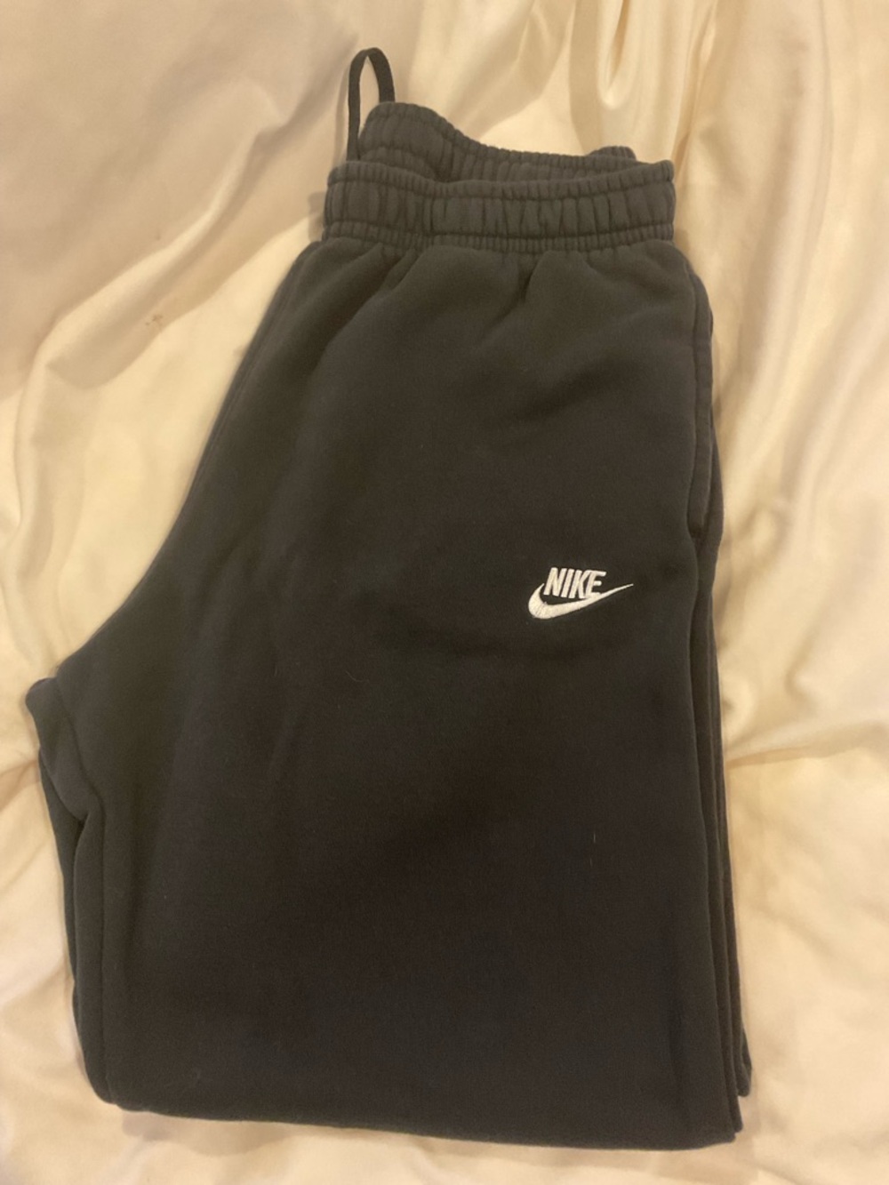 Nike Black Sweatpants with White Swoosh
